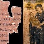 papiro originale e Madonna col Bambino