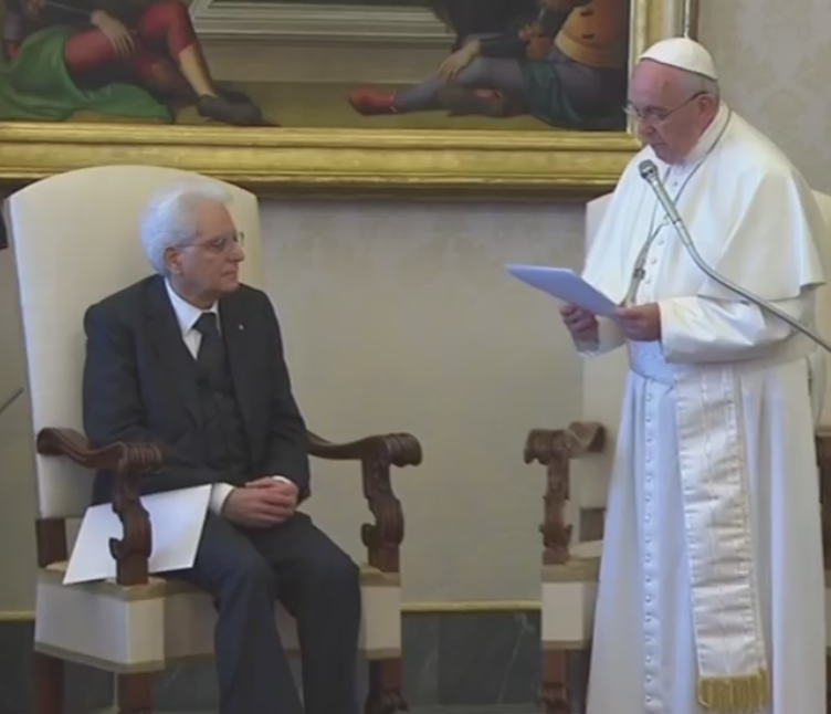 Il Papa a Mattarella: ascoltare dolore di chi non ha lavoro, attingere a valori cristiani