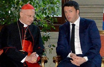 Renzi da lezioni di teologia al Cardinale Bagnasco: sa lui cosa è ‘sacro e santo’