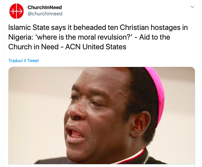 « Cristiani massacrati in Africa a Natale dai jihadisti. Ma non interessano a nessuno perché non sono migranti e non possono essere usati contro “i sovranisti” » di Antonio Socci